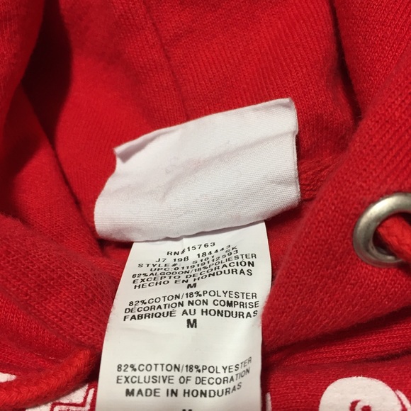 Champion Reverse Weave Clif Bars Hoodie Men’s M Red Pullover Heavyweight - Picture 8 of 9